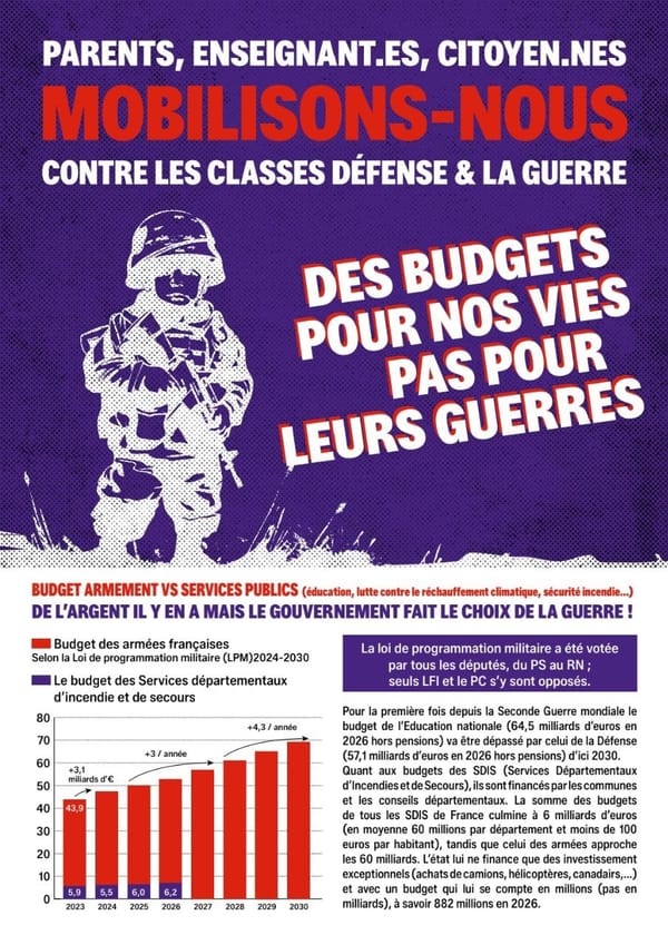 NON AUX CLASSES DEFENSE